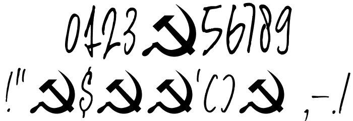 DKHeyComrade Font OTHER CHARS