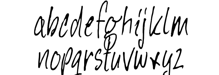 DKHeyComrade Font LOWERCASE