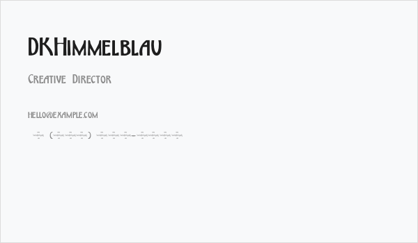 DKHimmelblau Business Card