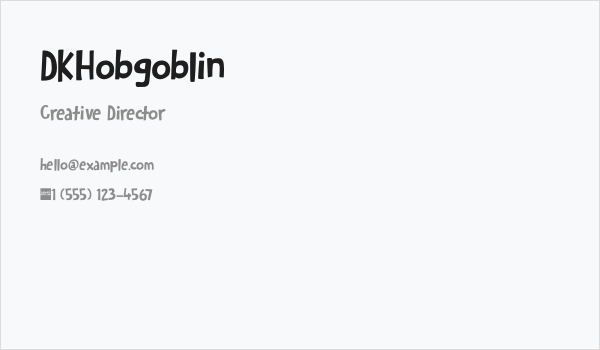 DKHobgoblin Business Card