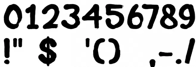 DKInkyFingers Font OTHER CHARS