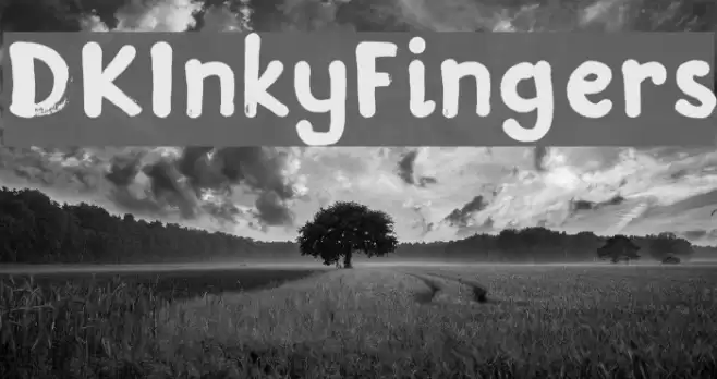 DKInkyFingers Font examples