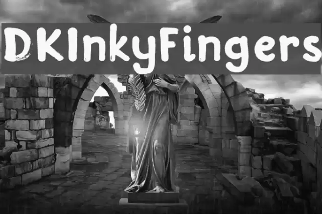 DKInkyFingers Font examples
