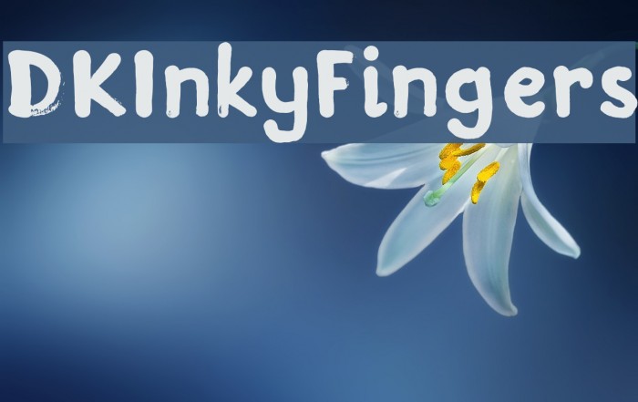 DKInkyFingers Font examples