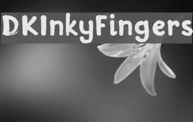 DKInkyFingers Font examples