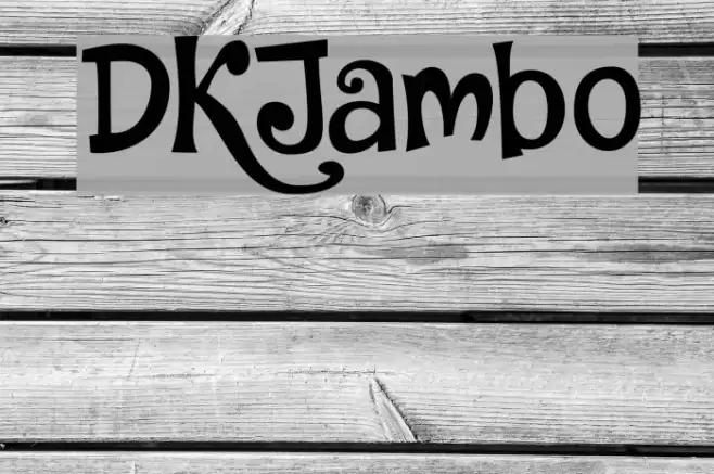 DKJambo Font examples