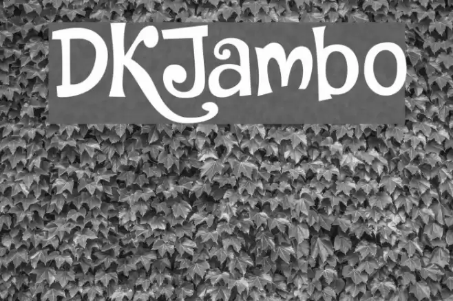 DKJambo Font examples