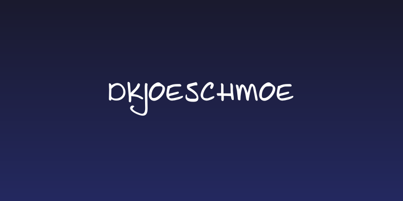 DKJoeSchmoe Social Header
