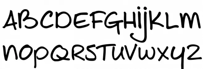 DKJoeSchmoe Caratteri MINUSCOLO