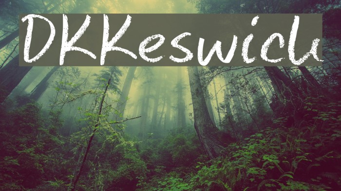 DKKeswick Font examples