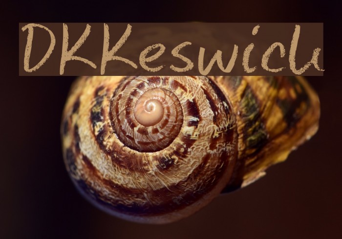 DKKeswick Font examples