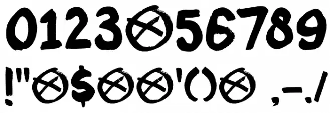 DKKnockdown Font OTHER CHARS