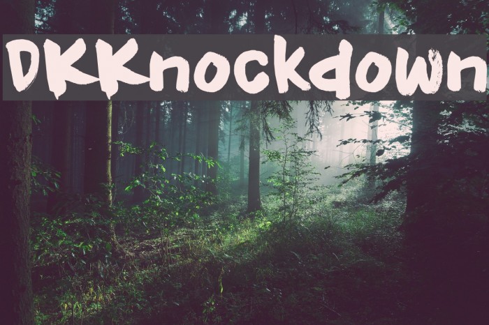 DKKnockdown Font examples