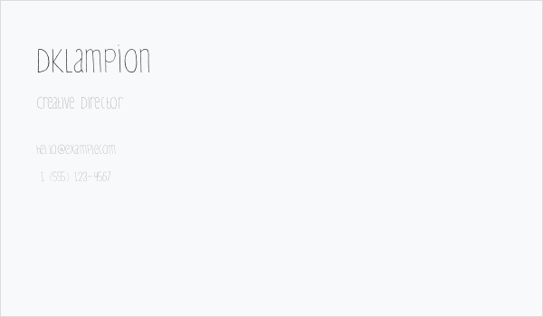 DKLampion Business Card