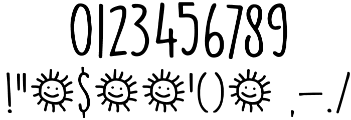 DKLemonYellowSun Font OTHER CHARS