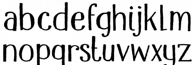 DKMandolin Schriftart Kleinbuchstaben