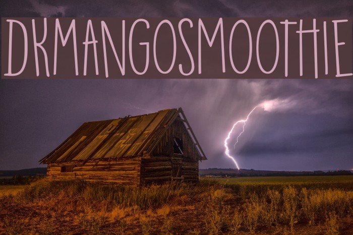 DKMangoSmoothie Font examples