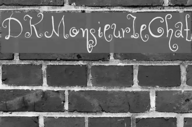 DKMonsieurLeChat Font examples