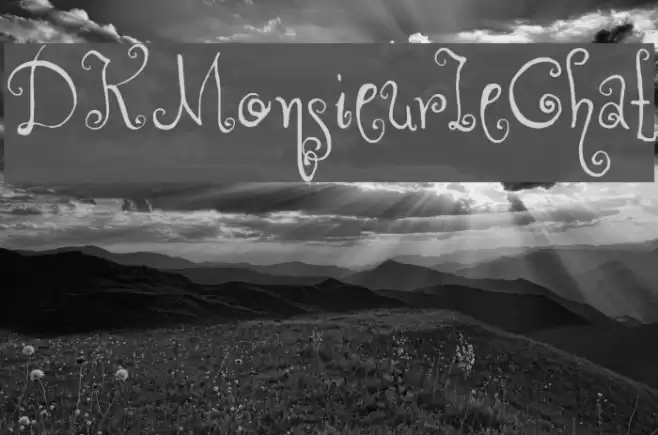 DKMonsieurLeChat Font examples
