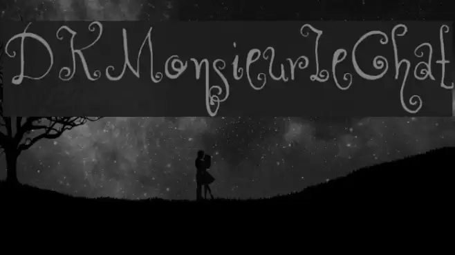 DKMonsieurLeChat Font examples