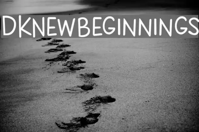 DKNewBeginnings Font examples