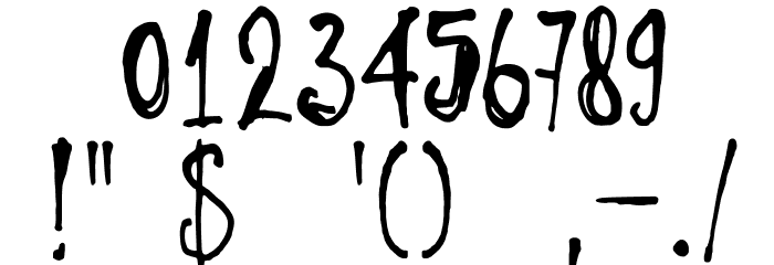 DKOyukisGhost Font OTHER CHARS