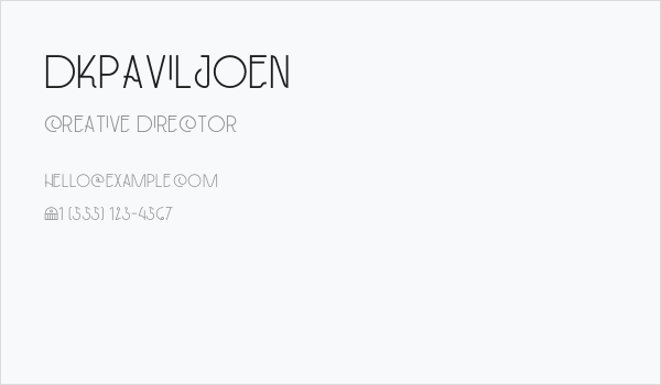 DKPaviljoen Business Card