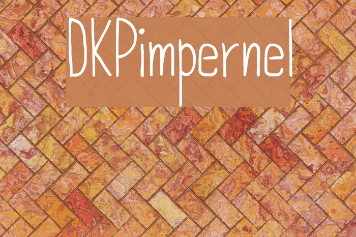 DKPimpernel Font examples