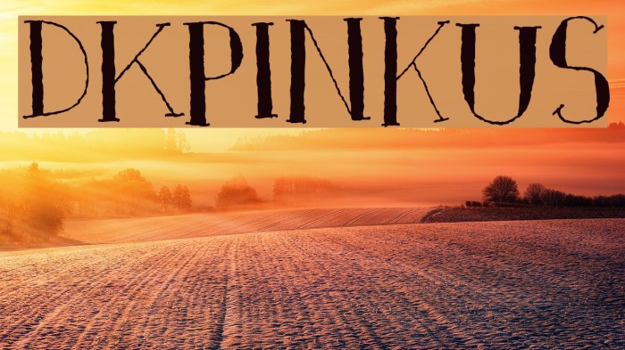 DKPinkus Font examples