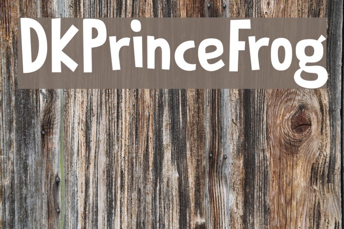 DKPrinceFrog Font examples