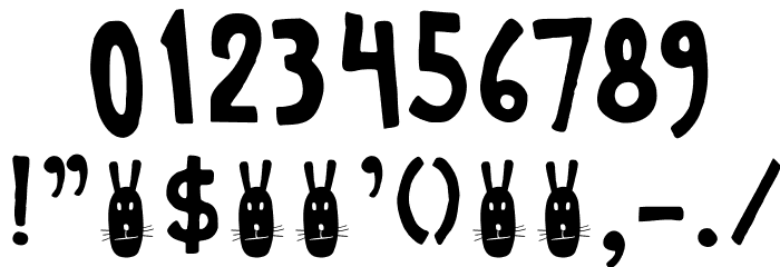 DKRabbitOnTheMoon Font OTHER CHARS