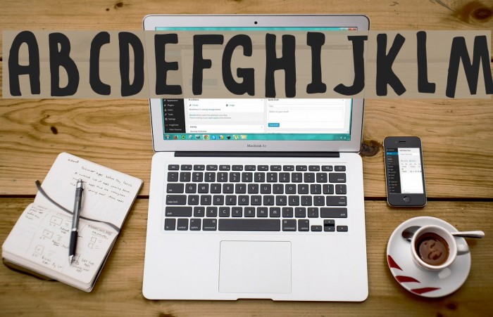 DKRabbitOnTheMoon Font examples