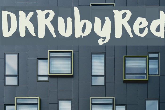 DKRubyRed Font examples