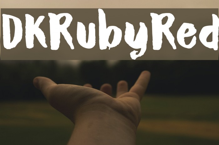 DKRubyRed Font examples
