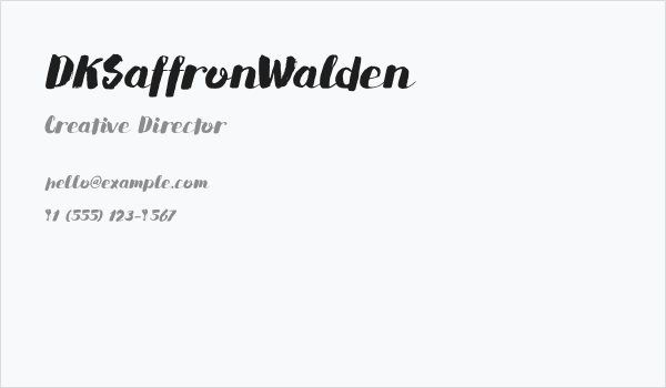 DKSaffronWalden Business Card
