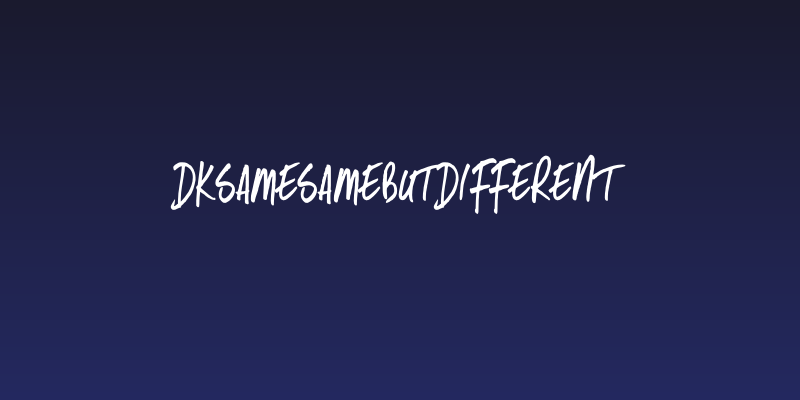 DKSameSameButDifferent Social Header