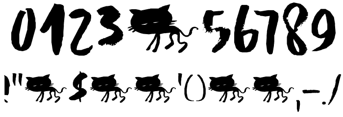 DKScrawnyCat Font OTHER CHARS