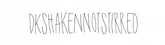 DKShakenNotStirred  Frei Schriftart Herunterladen