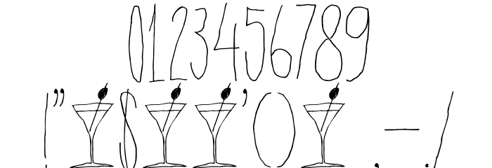 DKShakenNotStirred Font OTHER CHARS