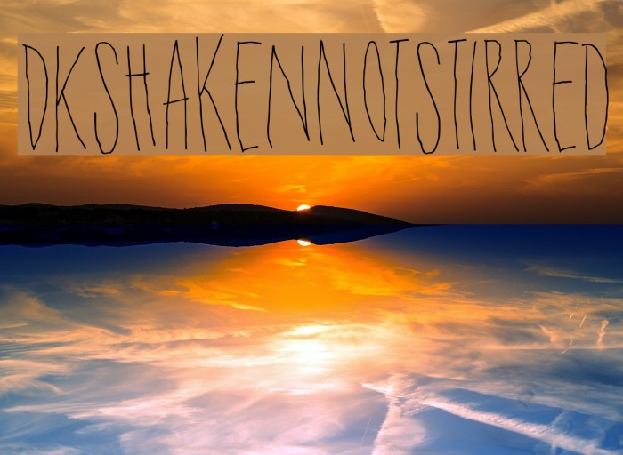 DKShakenNotStirred Font examples