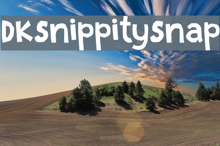DKSnippitySnap Font examples