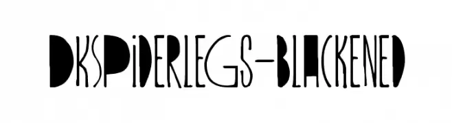 DKSpiderlegs-Blackened  Frei Schriftart Herunterladen