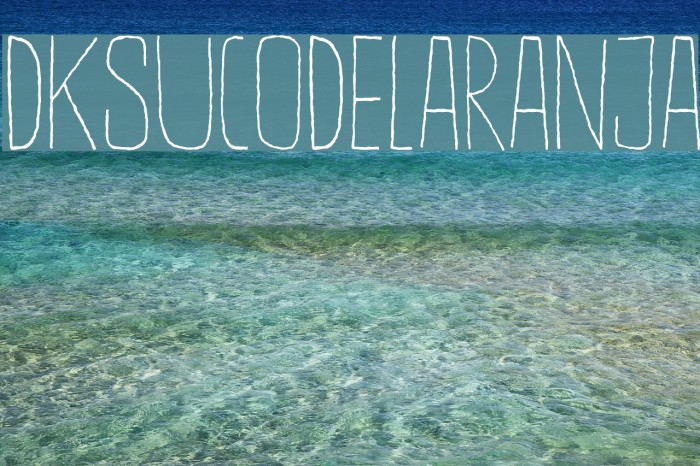 DKSucoDeLaranja Font examples