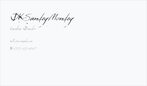 DKSundayMonday Business Card