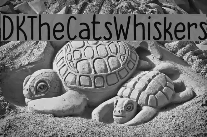 DKTheCatsWhiskers Font examples