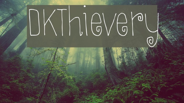 DKThievery Font examples