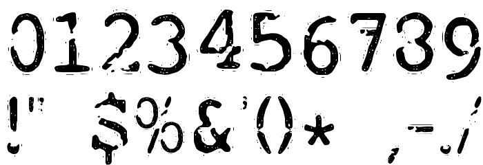 DKTrashtype Font OTHER CHARS