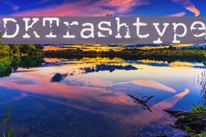 DKTrashtype Font examples