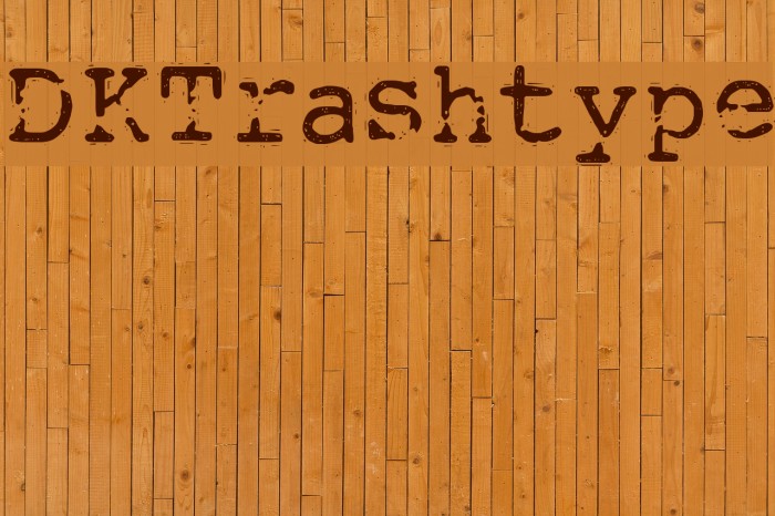 DKTrashtype Font examples