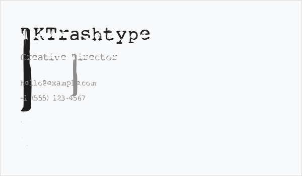 DKTrashtype Business Card